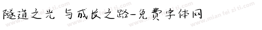 隧道之光 与成长之路字体转换